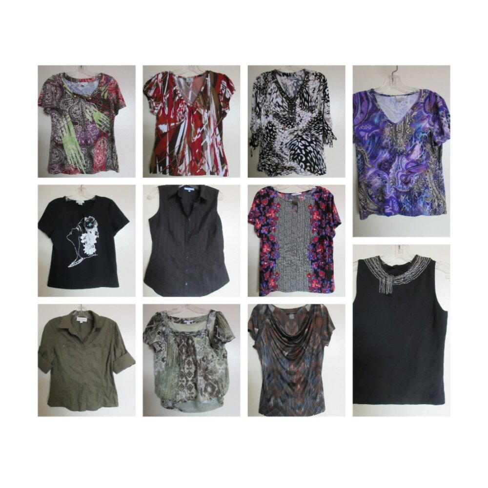 11 Lot of Women's Petite Medium Tops/Blouses A+ Condition Nygard, Jones +